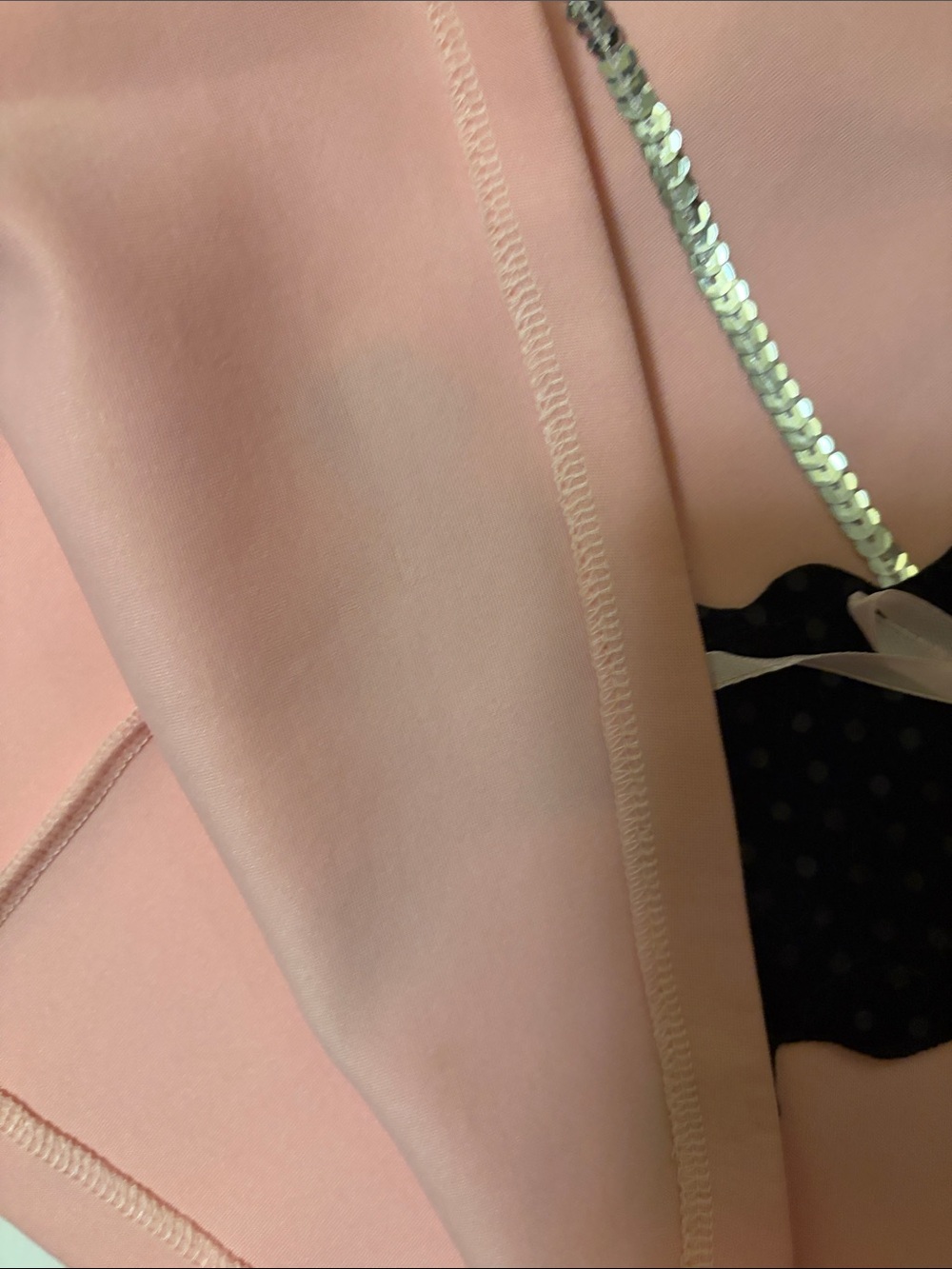 Sequin Pink Poodle Skirt with Black Polka scarf - Picture 5 of 5